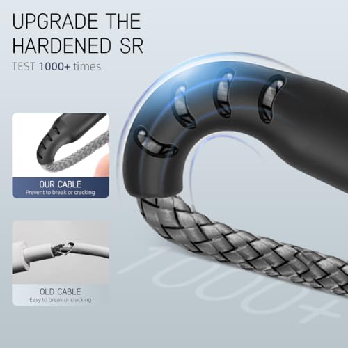 Verilux® 8M 26Ft Type C Cable 10W USB A to C Charging Ultra Long Compatible with Phone Tablet PS5 More Devices Grey 3PCS Verilux® 8M 26Ft Type C Cable 10W USB A to C Charging Ultra Long Compatible with Phone Tablet PS5 More Devices Grey 3PCS
